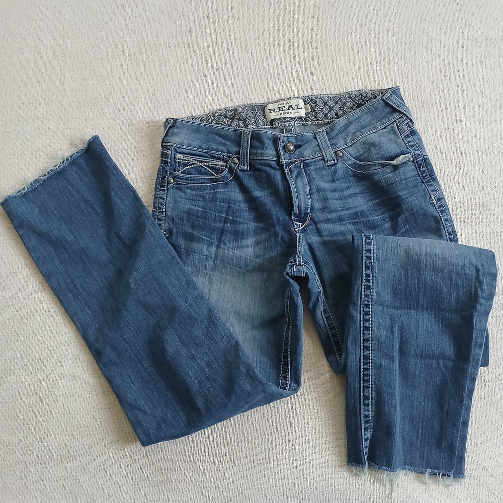 ariat ♡ real denim mid rise straight jean 30 long coastal cowgirl riding western